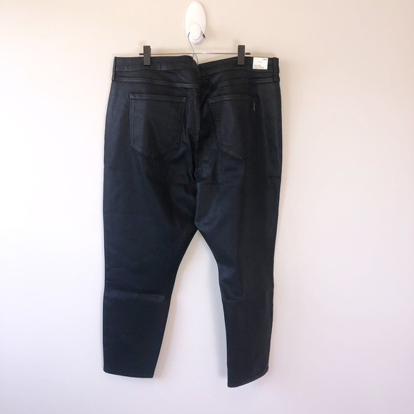 Vintage America High Rise Skinny Ankle Coated Jeans Black Women's Size 24W NWT’s - Picture 4 of 16
